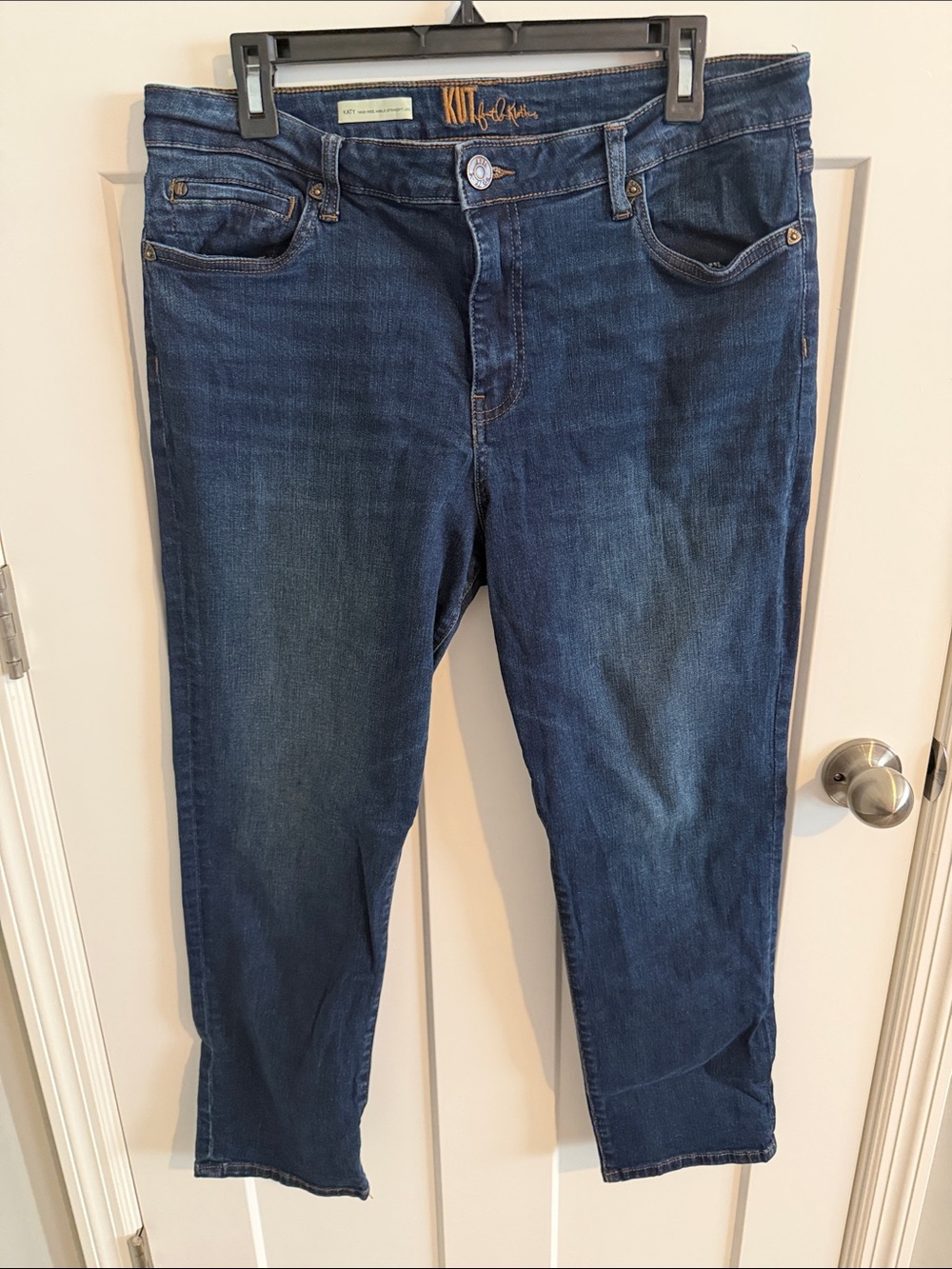 Kut from the Kloth - Katy fit Indigo High Rise Ankle Straight  Jeans - 14